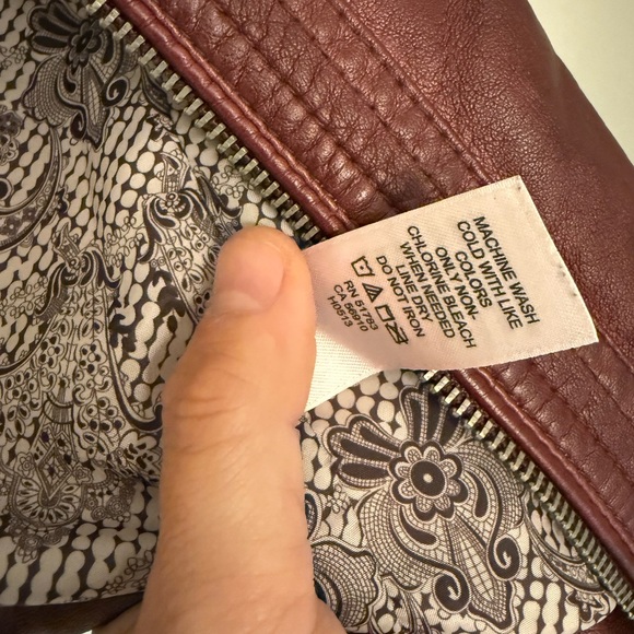 Maurice’s Maroon Lightweight Moto Jacket - Picture 6 of 8